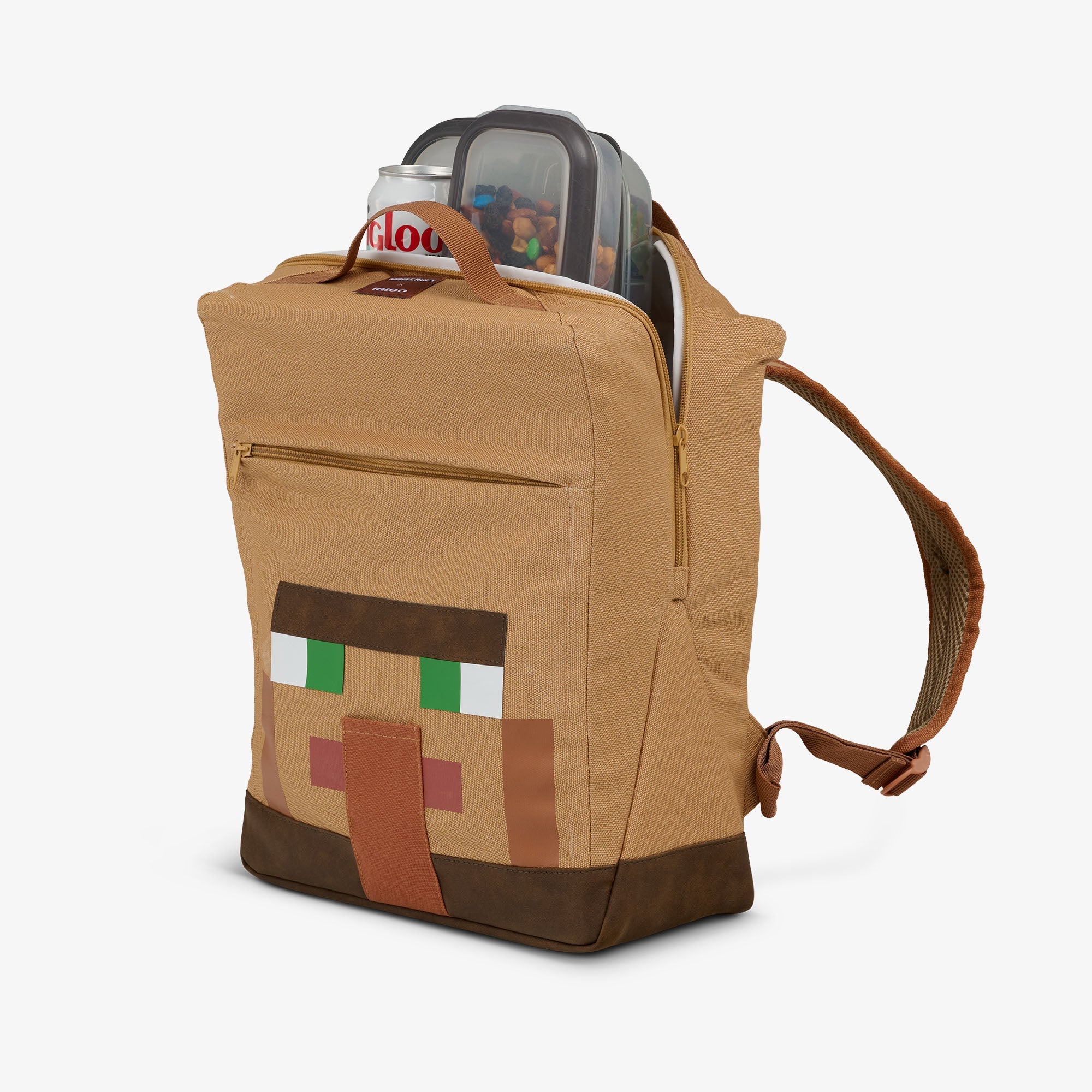 Igloo Camping Cooler Minecraft Villager Backpack Cooler 20Can Capacity - Image 3
