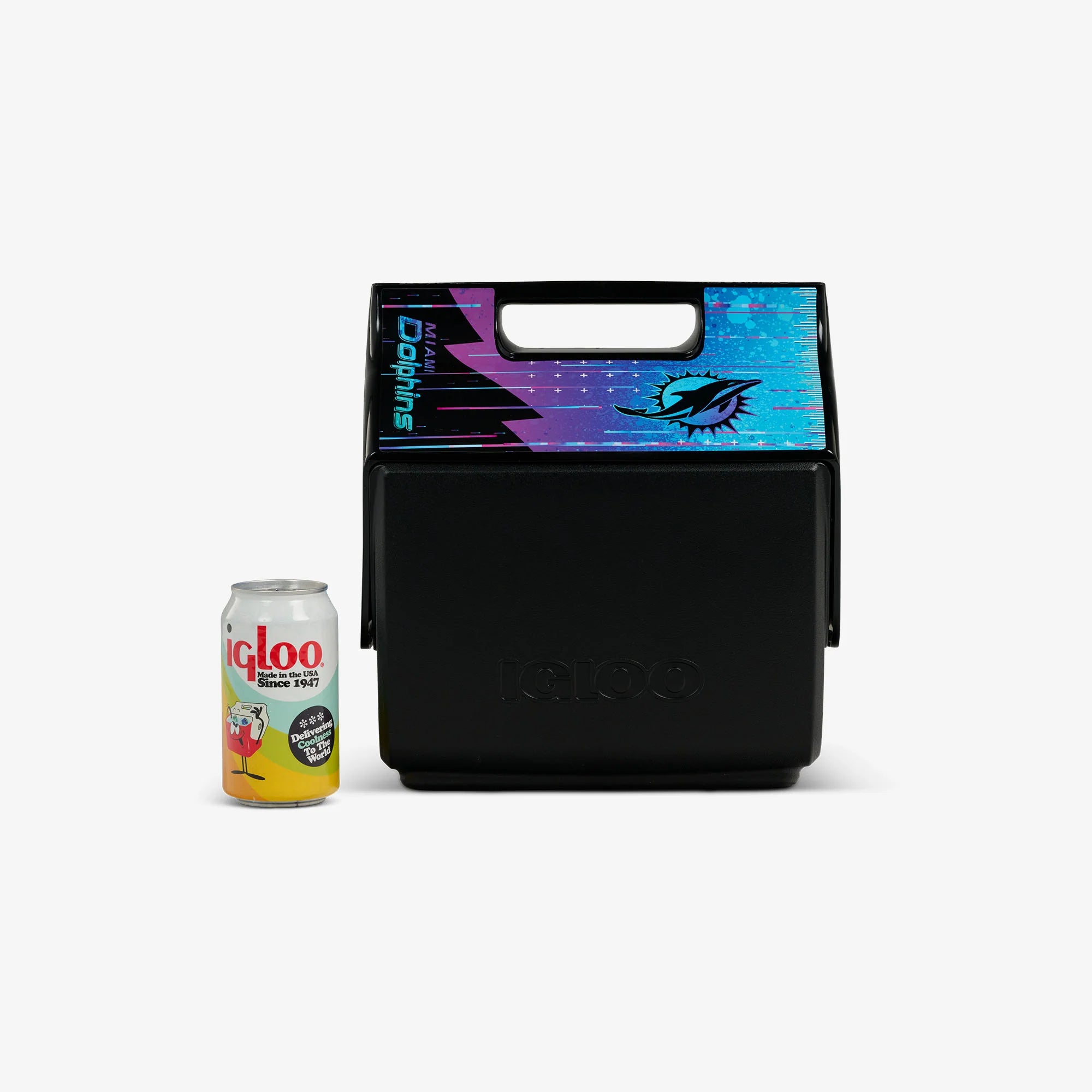 Igloo Camping Cooler NFL Neon Miami Dolphins Little Playmate 7 Qt Cooler - Image 5