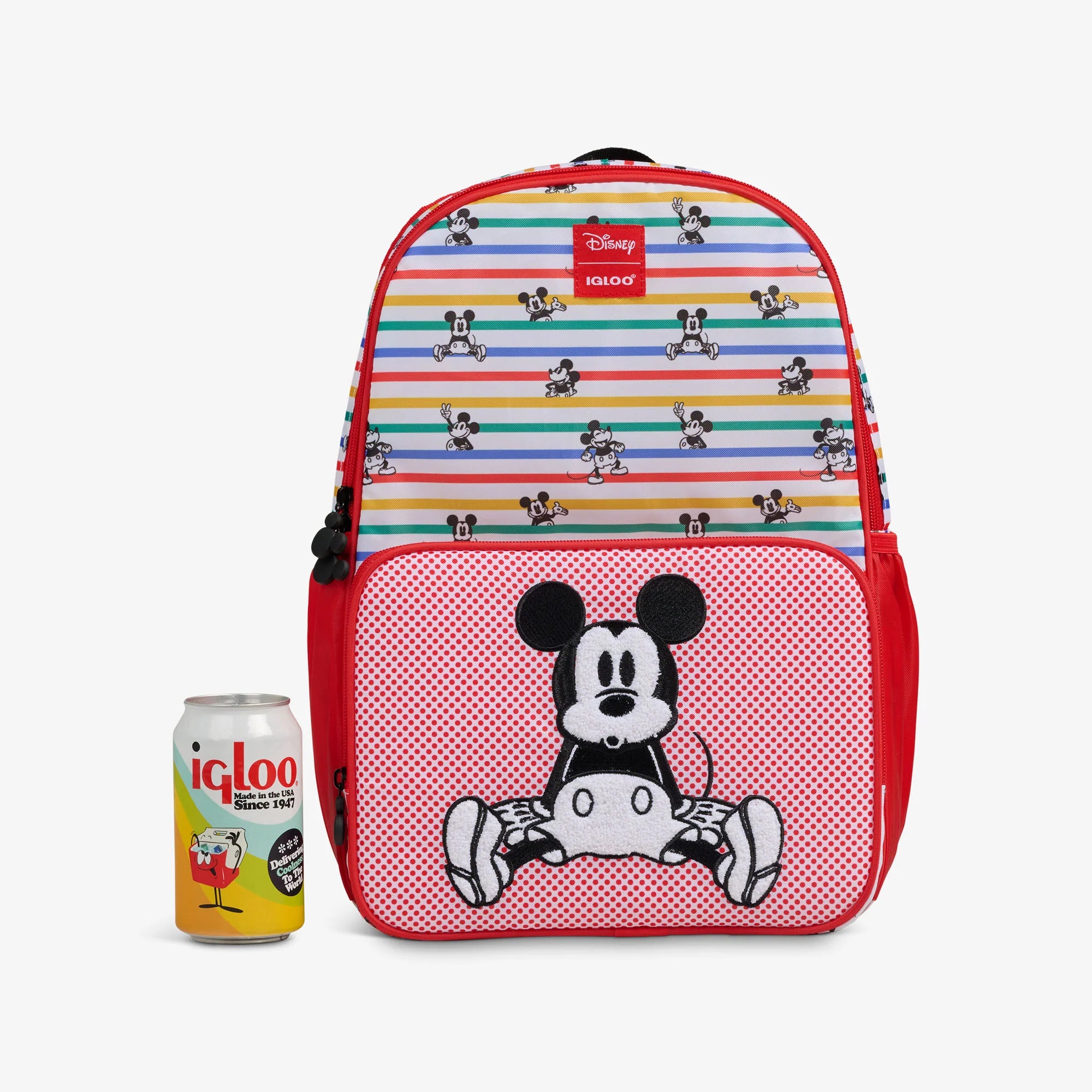 Igloo Camping Cooler Disney Mickey Mouse Stripe 24-Can Backpack - Image 7