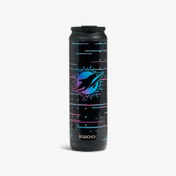 Igloo Camping Cooler NFL Neon Miami Dolphins 20 Oz Flip n Sip Tumbler