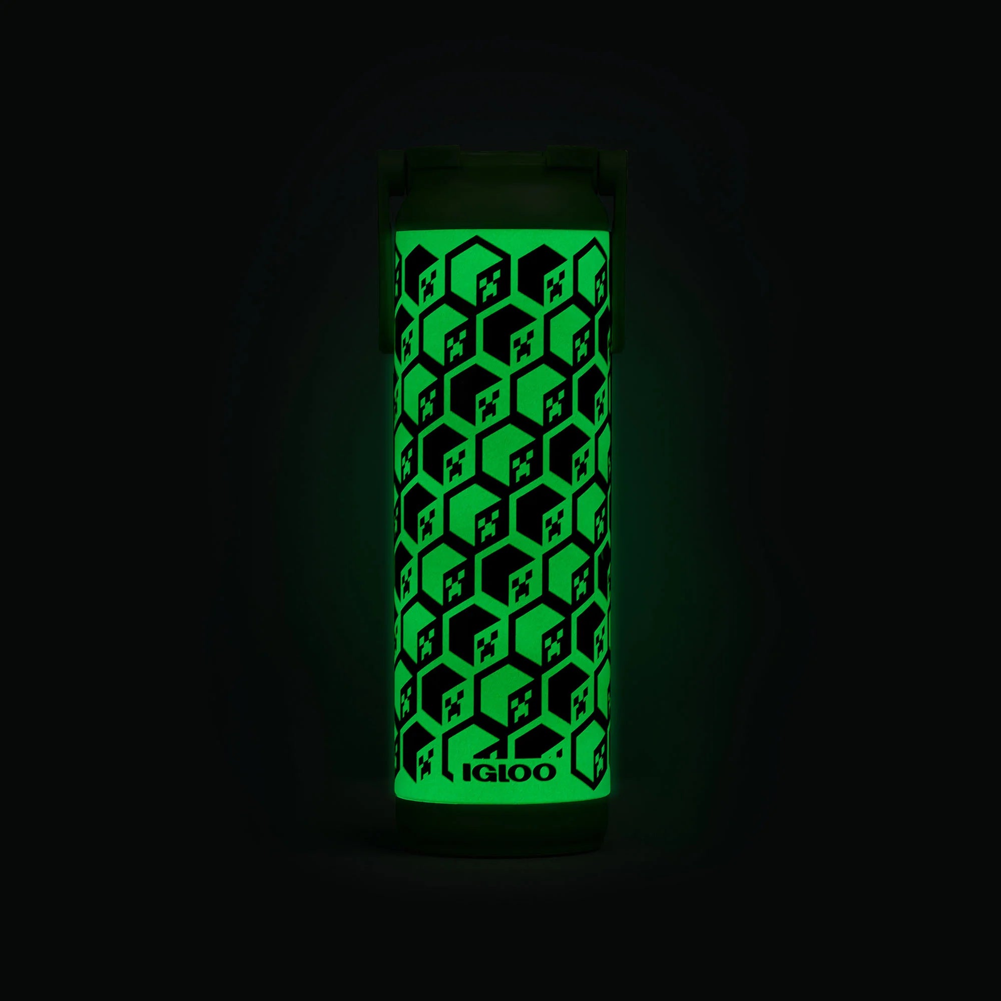 Igloo Camping Cooler Minecraft Creeper Glow in the Dark 20 Oz Bottle - Image 7
