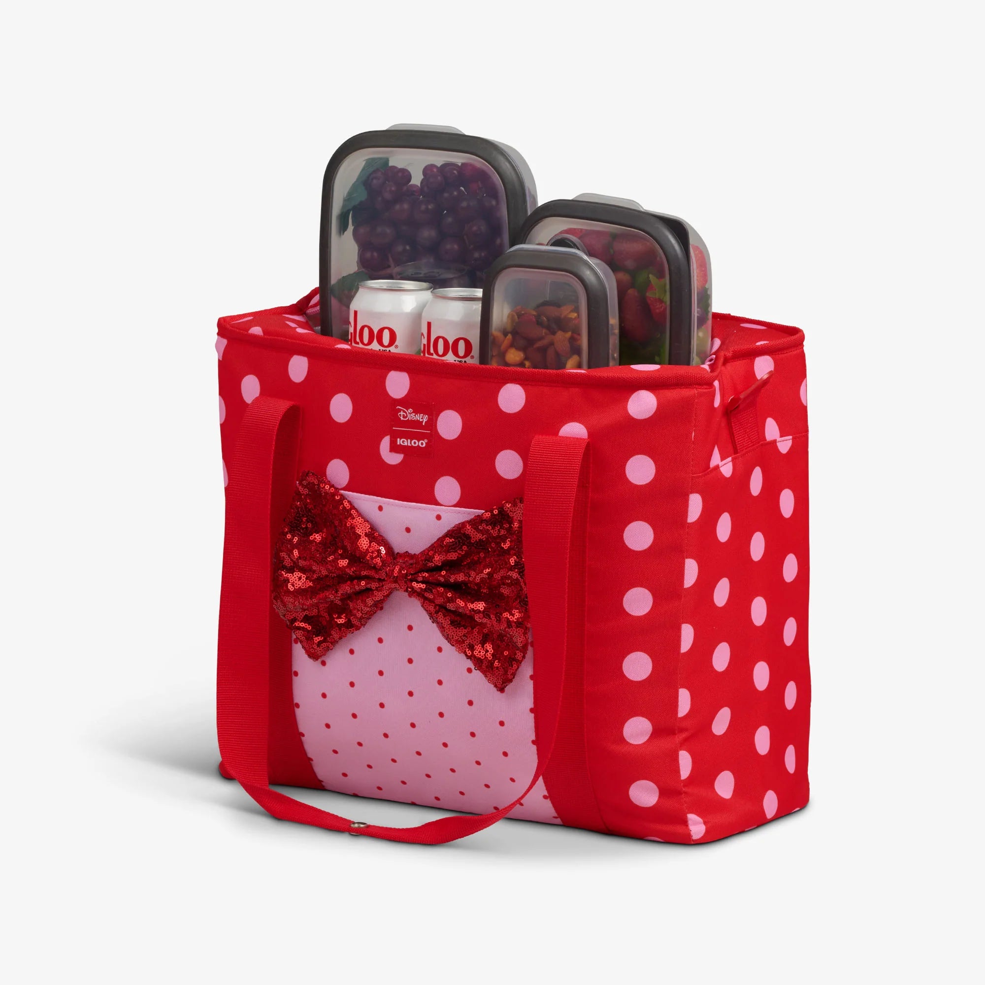 Igloo Camping Cooler Disney Minnie Mouse Polka Dots Dual Compartment Tote Cooler Bag - Image 3